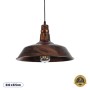 GLOBOSTAR® RAY 01046 Vintage Κρεμαστό Φωτιστικό Οροφής με Ντουί 1 x E27 AC 220-240V IP20 - Χάλκινο Εφέ Σκουριάς - Μ36 x Π36 x Υ25cm