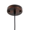 GloboStar® RAY 01046 Vintage Κρεμαστό Φωτιστικό Καμπάνα Μονόφωτο 1 x E27 IP20 Χάλκινο Μέταλλο - Μ36 x Π36 x Υ25cm