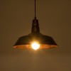 GloboStar® RAY 01046 Vintage Κρεμαστό Φωτιστικό Καμπάνα Μονόφωτο 1 x E27 IP20 Χάλκινο Μέταλλο - Μ36 x Π36 x Υ25cm