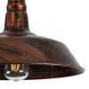 GloboStar® RAY 01046 Vintage Κρεμαστό Φωτιστικό Καμπάνα Μονόφωτο 1 x E27 IP20 Χάλκινο Μέταλλο - Μ36 x Π36 x Υ25cm