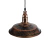 GloboStar® RAY 01047 Vintage Κρεμαστό Φωτιστικό Καμπάνα Μονόφωτο 1 x E27 IP20 Χάλκινο Μέταλλο - Μ26 x Π26 x Υ25cm