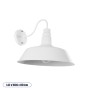 GLOBOSTAR® SORD 01051 Vintage Φωτιστικό Τοίχου - Απλίκα με Ντουί 1 x E27 AC 220-240V IP20 - Λευκό - Μ36 x Π42 x Υ32cm