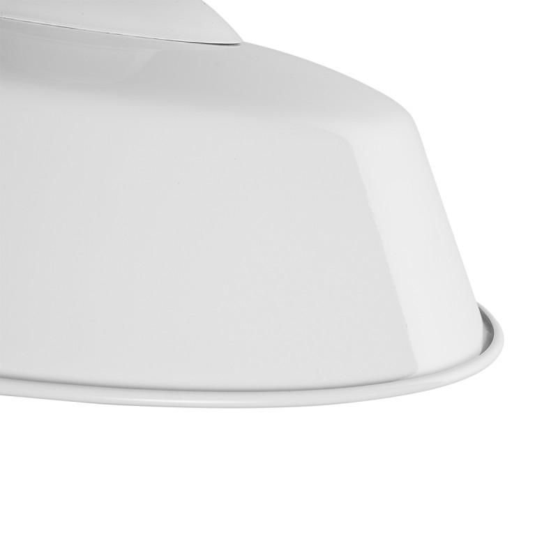 GloboStar® SORD 01051 Vintage Επιτοίχιο Φωτιστικό Απλίκα Μονόφωτο 1 x E27 IP20 Λευκό Μέταλλο - Μ36 x Π42 x Υ32cm