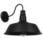 GLOBOSTAR® SORD 01053 Vintage Φωτιστικό Τοίχου - Απλίκα με Ντουί 1 x E27 AC 220-240V IP20 - Μαύρο - Μ36 x Π42 x Υ32cm