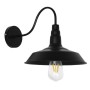 GLOBOSTAR® RAY 01065 Vintage Φωτιστικό Τοίχου - Απλίκα με Ντουί 1 x E27 AC 220-240V IP20 - Μαύρο - Μ26 x Π37 x Υ32cm