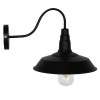 GloboStar® SORD 01065 Vintage Επιτοίχιο Φωτιστικό Απλίκα Μονόφωτο 1 x E27 IP20 Μαύρο Μέταλλο Μ26 x Π37 x Υ32cm