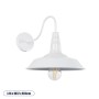 GLOBOSTAR® RAY 01066 Vintage Φωτιστικό Τοίχου - Απλίκα με Ντουί 1 x E27 AC 220-240V IP20 - Λευκό - Μ26 x Π37 x Υ32cm