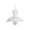 GloboStar® SORD 01066 Vintage Επιτοίχιο Φωτιστικό Απλίκα Μονόφωτο 1 x E27 IP20 Λευκό Μέταλλο - Μ26 x Π37 x Υ24cm