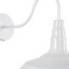 GloboStar® SORD 01066 Vintage Επιτοίχιο Φωτιστικό Απλίκα Μονόφωτο 1 x E27 IP20 Λευκό Μέταλλο - Μ26 x Π37 x Υ24cm