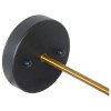 GLOBOSTAR® MINIMALL 01069 Vintage Φωτιστικό Τοίχου - Απλίκα με Ντουί 2 x E27 AC 220-240V IP20 - Μαύρο & Χρυσό - Μ30 x Π60 x Υ18cm