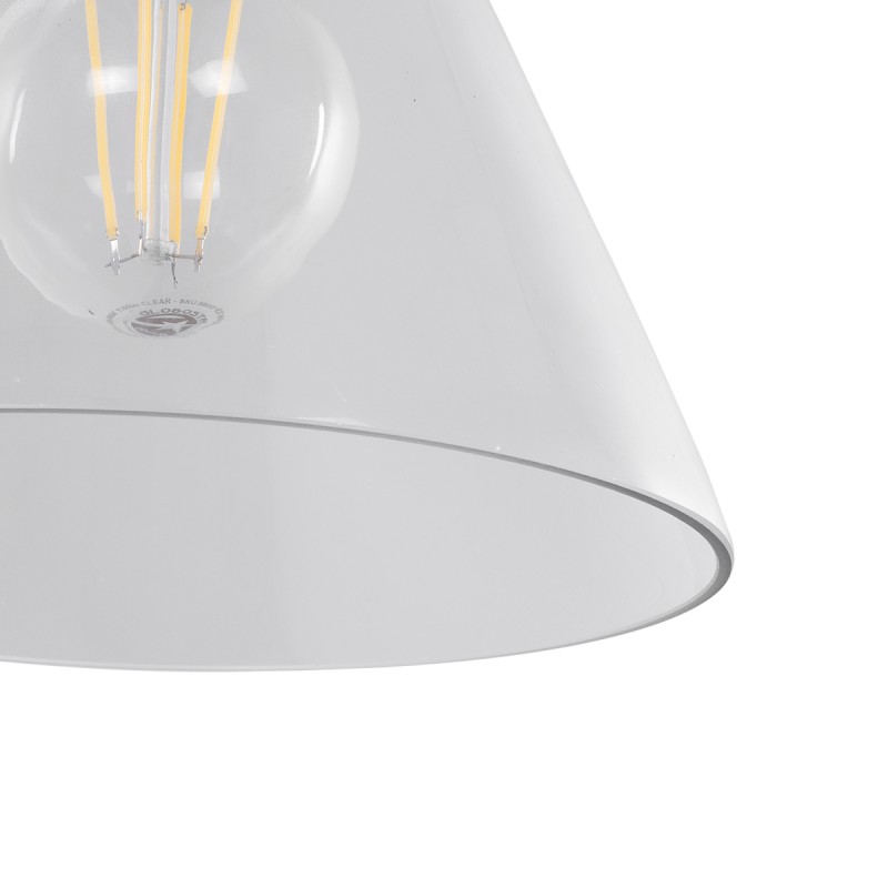 Globostar® LYDIA 01074 Vintage Επιτοίχιο Φωτιστικό Απλίκα Μονόφωτο 1 x E27 IP20 Μαύρο & Χρυσό Μέταλλο με Διάφανο Γυαλί - Μ18 x Π28 x Υ25cm