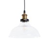 GLOBOSTAR® BINGLEY 01075 Vintage Κρεμαστό Φωτιστικό Οροφής με Ντουί 1 x E27 AC 220-240V IP20 - Διάφανο & Χρυσό - Μ24.5 x Π24.5 x Υ15cm