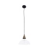 GLOBOSTAR® BINGLEY 01075 Vintage Κρεμαστό Φωτιστικό Οροφής με Ντουί 1 x E27 AC 220-240V IP20 - Διάφανο & Χρυσό - Μ24.5 x Π24.5 x Υ15cm