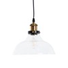 GLOBOSTAR® BINGLEY 01075 Vintage Κρεμαστό Φωτιστικό Οροφής με Ντουί 1 x E27 AC 220-240V IP20 - Διάφανο & Χρυσό - Μ24.5 x Π24.5 x Υ15cm