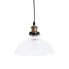 GLOBOSTAR® BINGLEY 01075 Vintage Κρεμαστό Φωτιστικό Οροφής με Ντουί 1 x E27 AC 220-240V IP20 - Διάφανο & Χρυσό - Μ24.5 x Π24.5 x Υ15cm