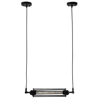 GLOBOSTAR® TUBE 01085 Vintage Κρεμαστό Φωτιστικό Οροφής με Ντουί 1 x E27 AC 220-240V IP20 - Μαύρο - Μ43 x Π11 x Υ11cm