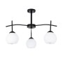 GLOBOSTAR® LUNA 01087 Μοντέρνο Φωτιστικό Οροφής με Ντουί 3 x E27 AC 220-240V IP20 - Λευκό & Μαύρο - Μ45 x Π45 x Υ40cm