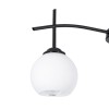 GloboStar® LUNA 01087 Μοντέρνο Φωτιστικό Οροφής Καμπάνα Τριφωτο 3 x E27 IP20 Μαύρο Μέταλλο με Λευκό Γυαλί - Μ45 x Π45 x Υ40cm