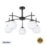 GLOBOSTAR® LUNA 01088 Μοντέρνο Φωτιστικό Οροφής με Ντουί 5 x E27 AC 220-240V IP20 - Λευκό & Μαύρο - Μ60 x Π60 x Υ43cm