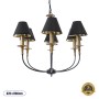 GLOBOSTAR® LIMI 01092 Vintage Κρεμαστό Φωτιστικό Οροφής με Ντουί 6 x E14 AC 220-240V IP20 - Μαύρο & Χρυσό - Μ70 x Π70 x Υ60cm