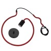 GloboStar® LIBBY 01095-1 Παιδικό Κρεμαστό Φωτιστικό Ανάρτηση Μονόφωτο 1 x E27 IP20 Κόκκινο Μέταλλο - Μ28 x Π28 x Υ16cm