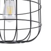GloboStar® PARROT 01099 Μοντέρνο Κρεμαστό Φωτιστικό Πλέγμα Μονόφωτο 1 x E27 IP20 Μαύρο Μέταλλο - Μ28 x Π28 x Υ30cm