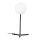 GloboStar® ELFIS 01100 Μοντέρνο Επιτραπέζιο Φωτιστικό Πορτατίφ Μονόφωτο 1 x E27 IP20 Μαύρο Μέταλλο με Λευκό Γυαλί - Μ22 x Π27 x Υ41cm GloboStar® ELFIS 01100 Μοντέρνο Επιτραπέζιο Φωτιστικό Πορτατίφ Μονόφωτο 1 x E27 Λευκή Γυάλινη Μπάλα με Μεταλλικό Μαύρο Σώμα Φ15 x Υ41cm