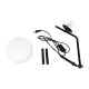 GloboStar® ELFIS 01100 Μοντέρνο Επιτραπέζιο Φωτιστικό Πορτατίφ Μονόφωτο 1 x E27 IP20 Μαύρο Μέταλλο με Λευκό Γυαλί - Μ22 x Π27 x Υ41cm GloboStar® ELFIS 01100 Μοντέρνο Επιτραπέζιο Φωτιστικό Πορτατίφ Μονόφωτο 1 x E27 Λευκή Γυάλινη Μπάλα με Μεταλλικό Μαύρο Σώμα Φ15 x Υ41cm