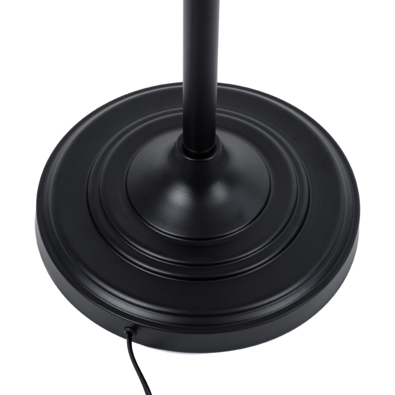 GloboStar® WYNGE 01101 Vintage Επιδαπέδιο Φωτιστικό Μονόφωτο 1 x E27 IP20 Μαύρο & Χρυσό Μέταλλο - Μ95 x Π27 x Υ174cm