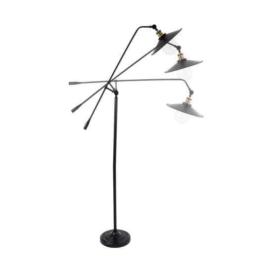 GloboStar® WYNGE 01101 Vintage Επιδαπέδιο Φωτιστικό Μονόφωτο 1 x E27 IP20 Μαύρο & Χρυσό Μέταλλο - Μ95 x Π27 x Υ174cm GloboStar® WYNGE 01101 Vintage Επιδαπέδιο Φωτιστικό Μονόφωτο 1 x E27 IP20 Μαύρο & Χρυσό Μέταλλο - Μ95 x Π27 x Υ174cm