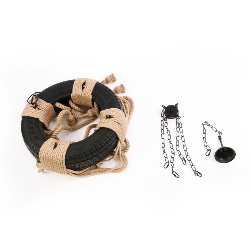 GloboStar® MARBELLA 01116 Vintage Κρεμαστό Φωτιστικό Ανάρτηση Πολύφωτο 8 x E27 IP20 Μαύρο Πλαστικό με Μπεζ Σχοινί - Μ60 x Π60 x Υ60cm