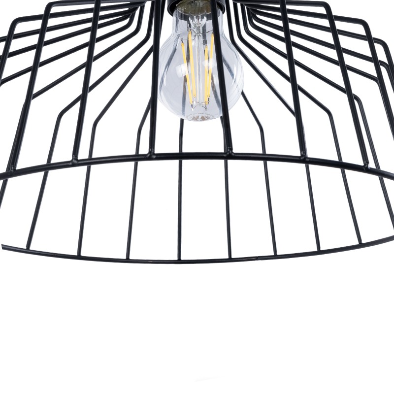 GloboStar® TRIUMPH 01117 Vintage Επιτοίχιο Φωτιστικό Απλίκα Μονόφωτο 1 x E27 IP20 Μαύρο Μέταλλο - Μ30 x Π36 x Υ30cm