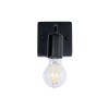 GloboStar® MISSAM 01119 Vintage Επιτοίχιο Φωτιστικό Απλίκα Μονόφωτο 1 x E27 IP20 Μαύρο Μέταλλο - Μ14 x Π20 x Υ10cm