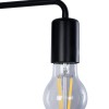 GloboStar® MISSAM 01119 Vintage Επιτοίχιο Φωτιστικό Απλίκα Μονόφωτο 1 x E27 IP20 Μαύρο Μέταλλο - Μ14 x Π20 x Υ10cm