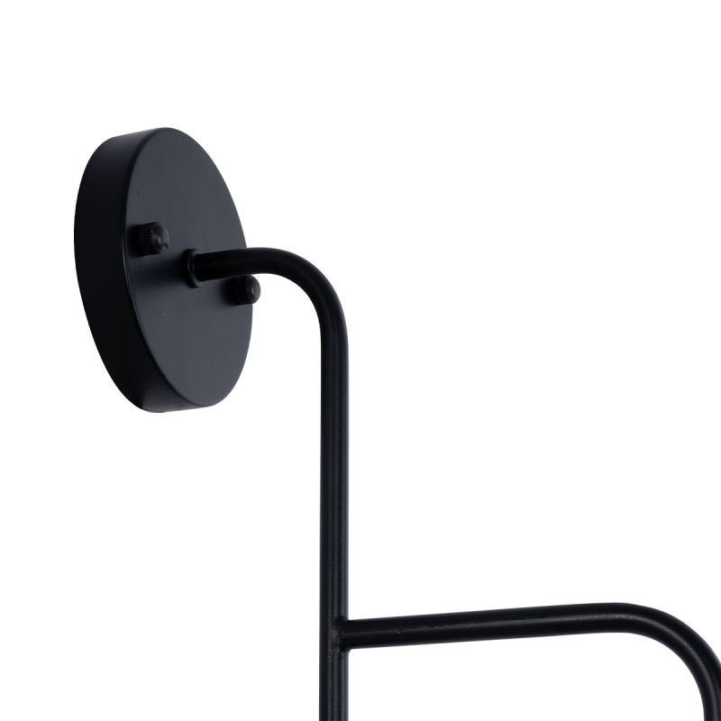 GloboStar® MAGEOR 01120 Vintage Επιτοίχιο Φωτιστικό Απλίκα Μονόφωτο 1 x E27 IP20 Μαύρο & Χρυσό Μέταλλο - Μ22 x Π30 x Υ40cm