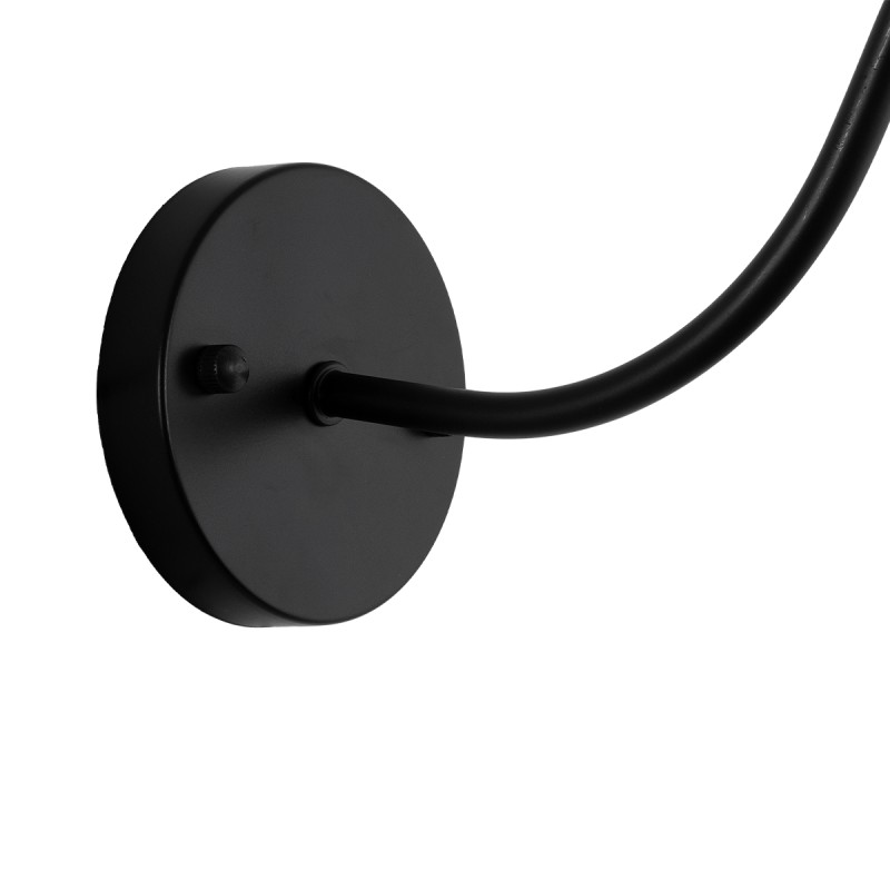 GloboStar® ANBET 01121 Vintage Επιτοίχιο Φωτιστικό Απλίκα Μονόφωτο 1 x E27 IP20 Μαύρο & Χρυσό Μέταλλο - Μ26 x Π38 x Υ27cm