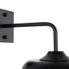 GloboStar® PHIA 01122 Vintage Επιτοίχιο Φωτιστικό Απλίκα Μονόφωτο 1 x E27 IP20 Μαύρο Μέταλλο - Μ18.5 x Π29 x Υ18cm