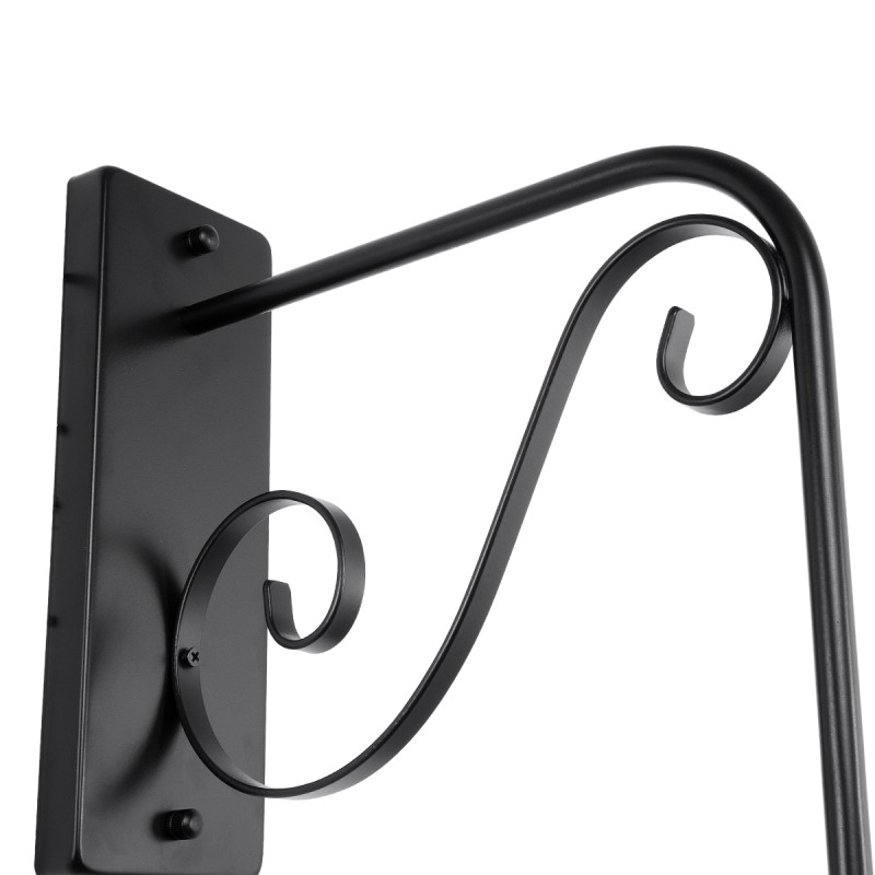 GloboStar® ANNIEL 01123 Vintage Επιτοίχιο Φωτιστικό Απλίκα Μονόφωτο 1 x E27 IP20 Μαύρο Μέταλλο - Μ27 x Π40 x Υ56cm