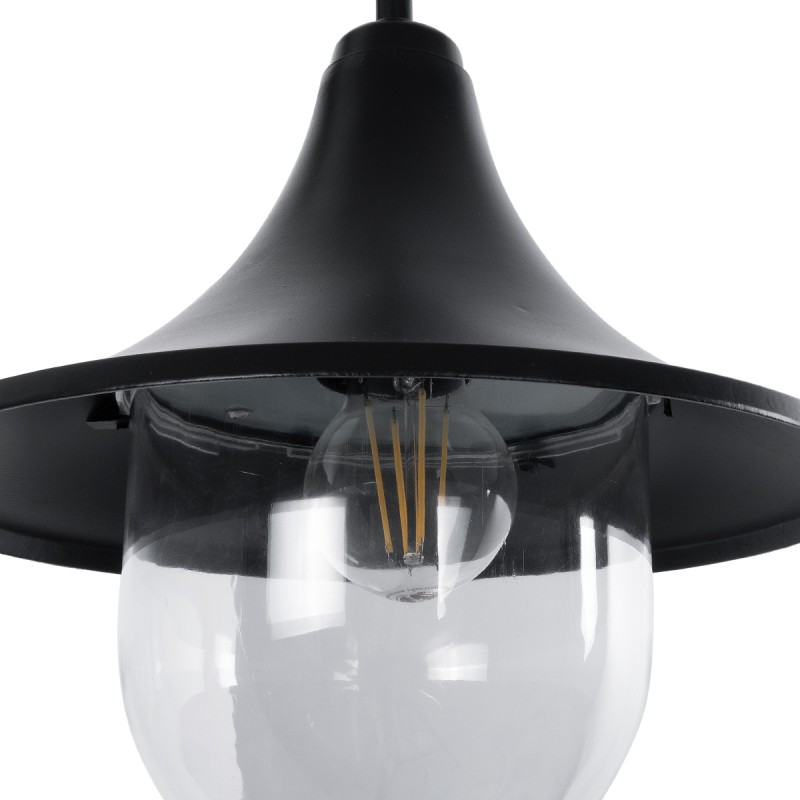 GloboStar® ANNIEL 01123 Vintage Επιτοίχιο Φωτιστικό Απλίκα Μονόφωτο 1 x E27 IP20 Μαύρο Μέταλλο - Μ27 x Π40 x Υ56cm