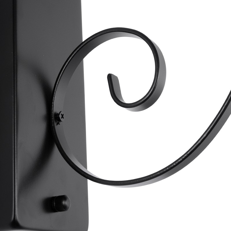 GloboStar® ANNIEL 01123 Vintage Επιτοίχιο Φωτιστικό Απλίκα Μονόφωτο 1 x E27 IP20 Μαύρο Μέταλλο - Μ27 x Π40 x Υ56cm