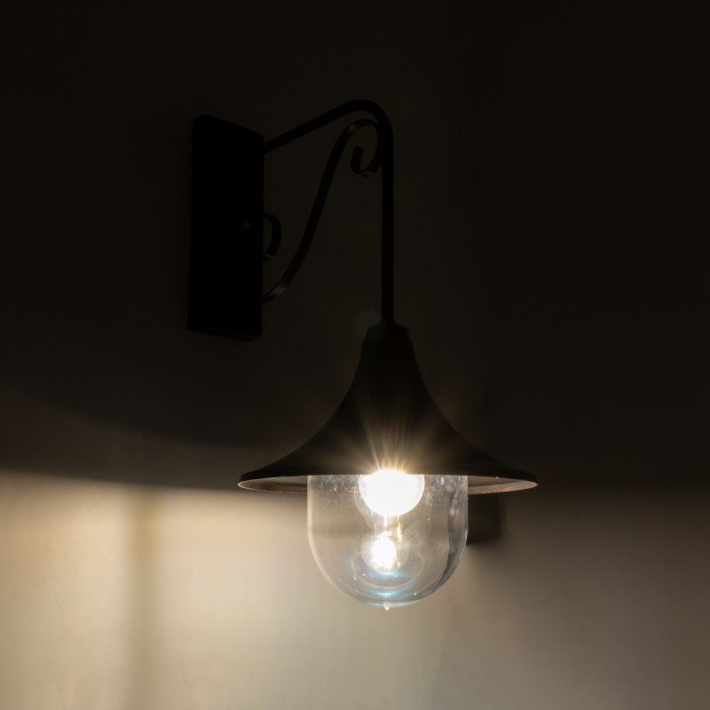 GloboStar® ANNIEL 01124 Vintage Επιτοίχιο Φωτιστικό Απλίκα Μονόφωτο 1 x E27 IP20 Χάλκινο Μέταλλο - Μ27 x Π40 x Υ56cm