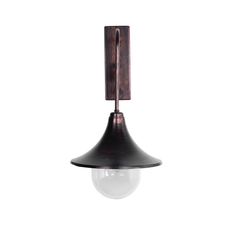 GloboStar® ANNIEL 01124 Vintage Επιτοίχιο Φωτιστικό Απλίκα Μονόφωτο 1 x E27 IP20 Χάλκινο Μέταλλο - Μ27 x Π40 x Υ56cm
