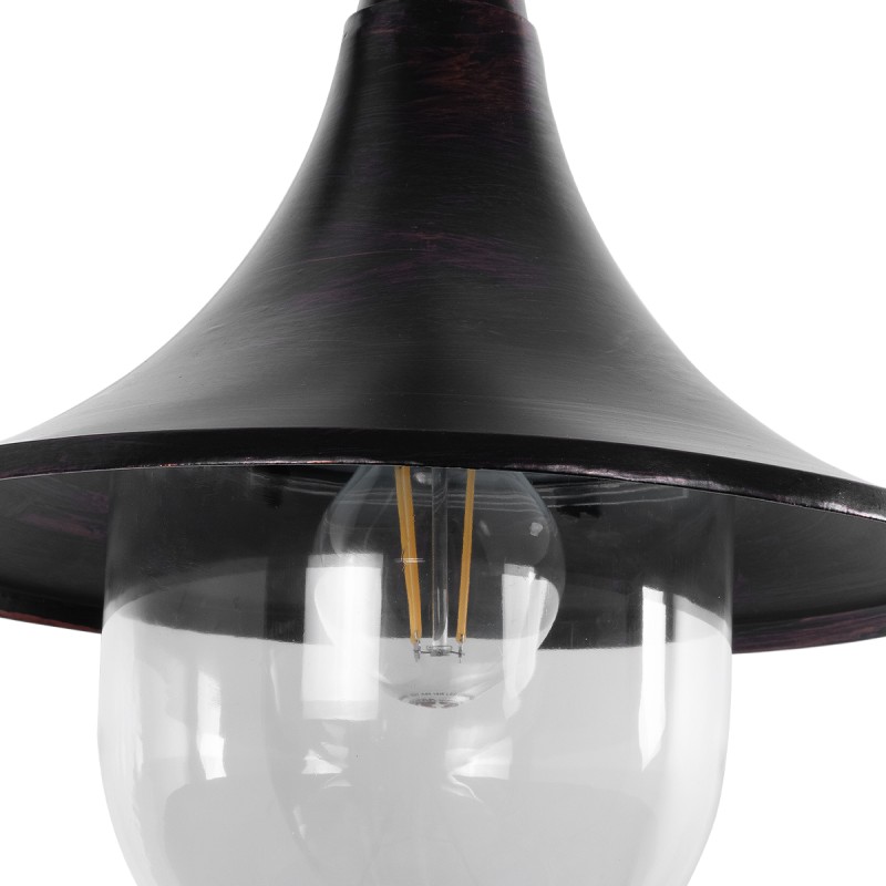 GloboStar® ANNIEL 01124 Vintage Επιτοίχιο Φωτιστικό Απλίκα Μονόφωτο 1 x E27 IP20 Χάλκινο Μέταλλο - Μ27 x Π40 x Υ56cm