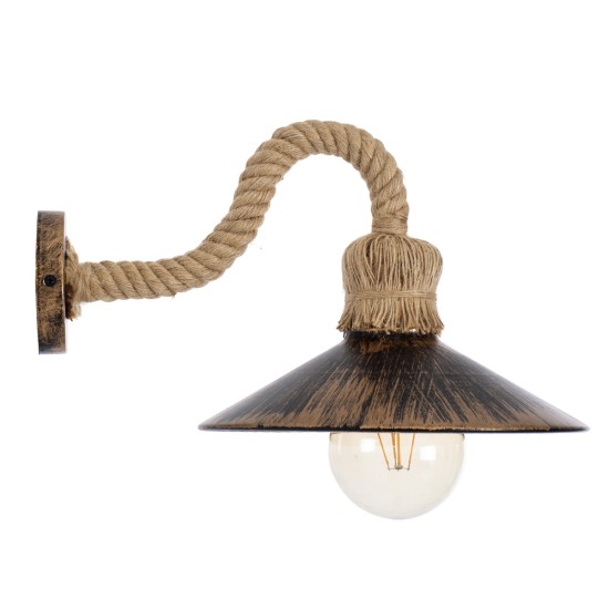 GLOBOSTAR® BRASSO 01132 Vintage Φωτιστικό Τοίχου - Απλίκα με Ντουί 1 x E27 AC 220-240V IP20 - Μπεζ & Χάλκινο Εφέ Σκουριάς - Μ38 x Π26.7 x Υ22cm GLOBOSTAR® BRASSO 01132 Vintage Φωτιστικό Τοίχου - Απλίκα με Ντουί 1 x E27 AC 220-240V IP20 - Μπεζ & Χάλκινο Εφέ Σκουριάς - Μ38 x Π26.7 x Υ22cm