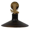 GloboStar® CARVIA 01136 Vintage Επιτοίχιο Φωτιστικό Απλίκα Μονόφωτο 1 x E27 IP20 Χάλκινο Μέταλλο με Μπεζ Σχοινί - Μ50 x Π27 x Υ25cm
