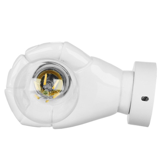 GloboStar® FIST 01137 Μοντέρνο Επιτοίχιο Φωτιστικό Απλίκα Μονόφωτο 1 x E27 IP20 Λευκό Γύψο - Μ15 x Π10 x Υ10cm GloboStar® FIST 01137 Μοντέρνο Επιτοίχιο Φωτιστικό Απλίκα Μονόφωτο 1 x E27 IP20 Λευκό Γύψο - Μ15 x Π10 x Υ10cm