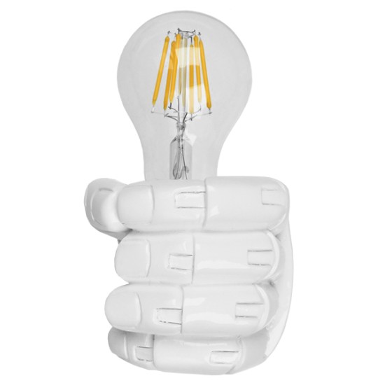 GloboStar® FIST 01137 Μοντέρνο Επιτοίχιο Φωτιστικό Απλίκα Μονόφωτο 1 x E27 IP20 Λευκό Γύψο - Μ15 x Π10 x Υ10cm GloboStar® FIST 01137 Μοντέρνο Επιτοίχιο Φωτιστικό Απλίκα Μονόφωτο 1 x E27 IP20 Λευκό Γύψο - Μ15 x Π10 x Υ10cm