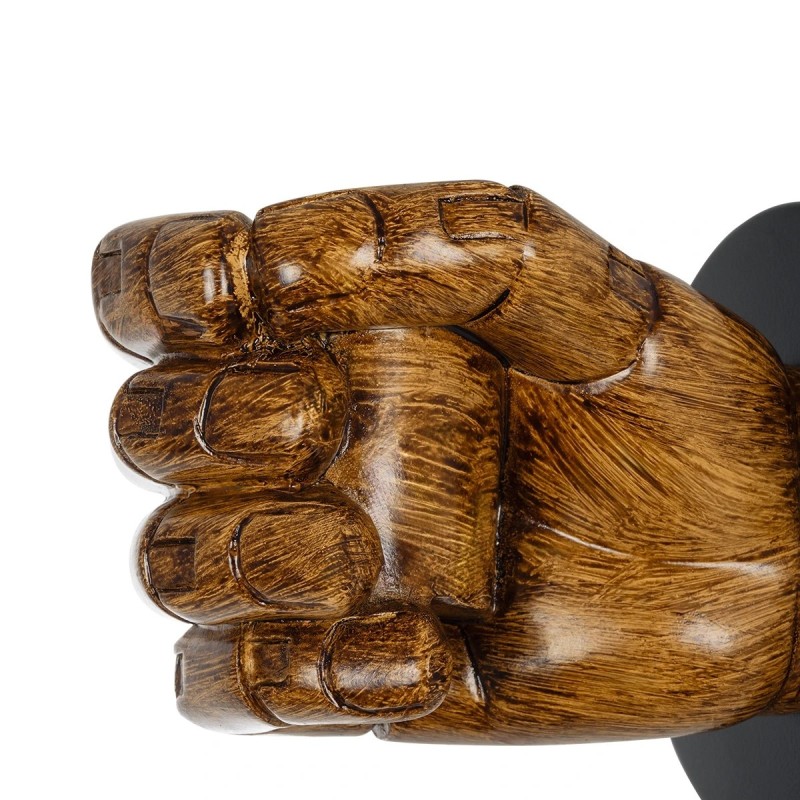 GloboStar® FIST 01138 Μοντέρνο Επιτοίχιο Φωτιστικό Απλίκα Μονόφωτο 1 x E27 IP20 Καφέ Γύψο - Μ15 x Π10 x Υ10cm