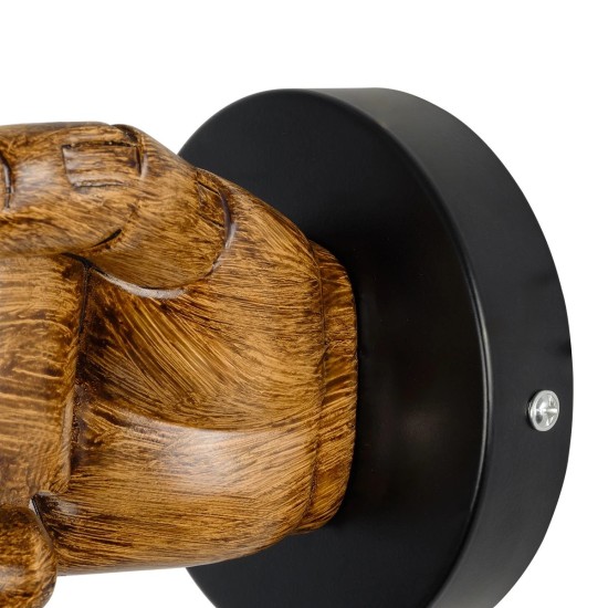 GloboStar® FIST 01138 Μοντέρνο Επιτοίχιο Φωτιστικό Απλίκα Μονόφωτο 1 x E27 IP20 Καφέ Γύψο - Μ15 x Π10 x Υ10cm GloboStar® FIST 01138 Μοντέρνο Επιτοίχιο Φωτιστικό Απλίκα Μονόφωτο 1 x E27 IP20 Καφέ Γύψο - Μ15 x Π10 x Υ10cm
