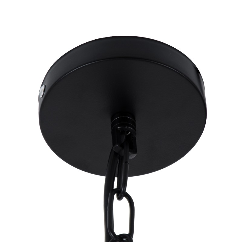 GLOBOSTAR® VITRUVIAN 01141 Boho Κρεμαστό Φωτιστικό Οροφής με Ντουί 4 x E14 AC 220-240V IP20 - Μαύρο & Μπεζ - Μ53 x Π53 x Υ53cm